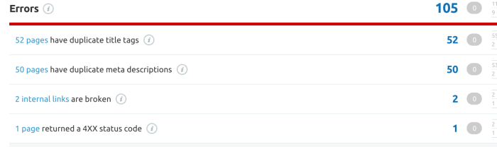 SEO Errors