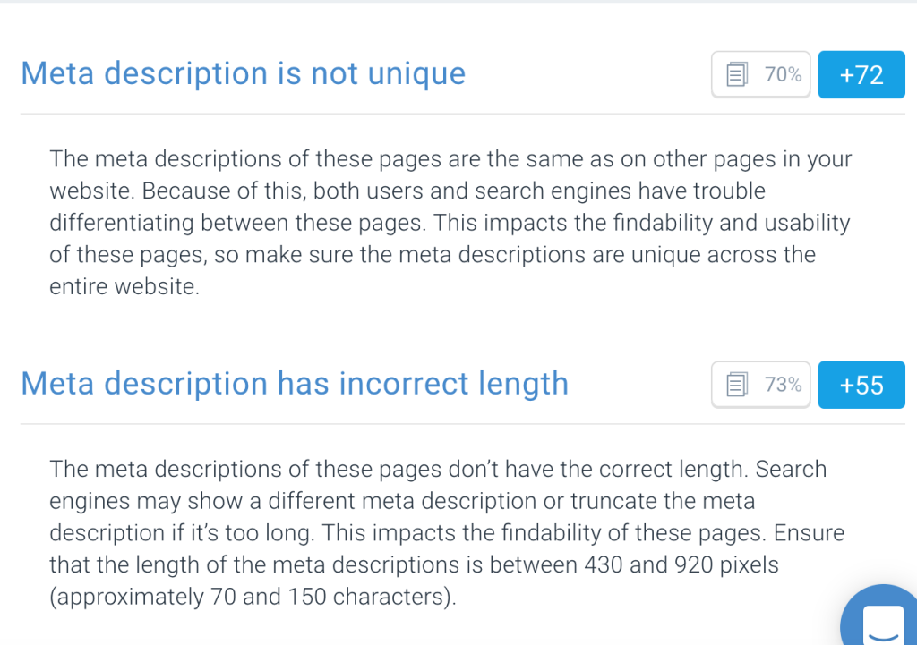 Finding bad meta descriptions