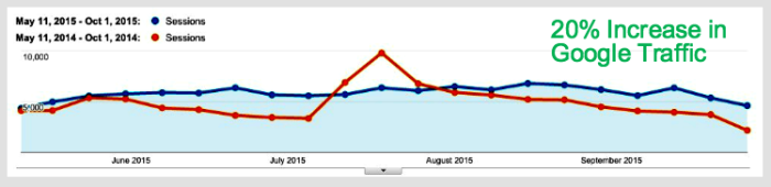 20% Increase in Google Traffic